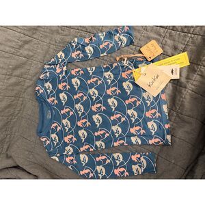 KicKee Pants Print Long Sleeve Pajama Set in Peacock Mermaids & Pearls 6